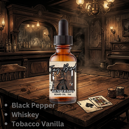 Desperado Beard Oil (Rogue’s Gallery #4) | Cracked Pepper • Smooth Vanilla • Barrel Whiskey