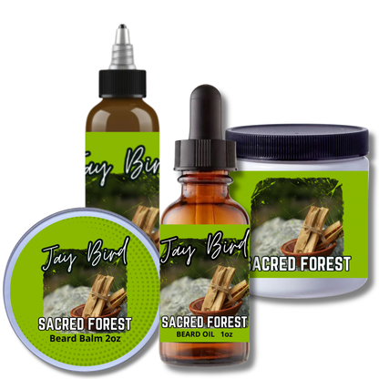 Sacred Forest Complete Beard | Oil, Balm, Liquid Butter, and Butter