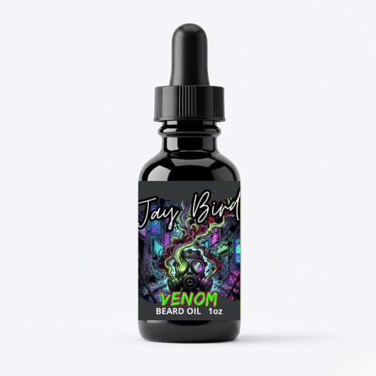 Venom Beard Oil (Limited Reserve) | Spiked Black Cherry • Resinous Incense • Sharp Yuzu