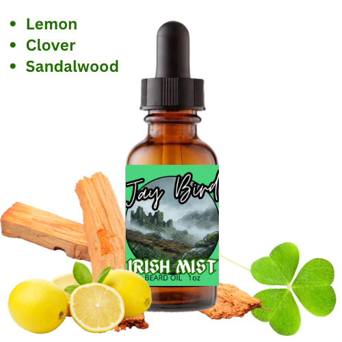 Irish Mist Beard Oil - Bright Lemon | Wild Clover | Coastal Ambergris
