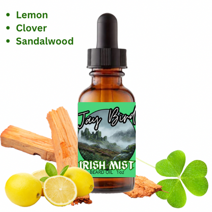 Irish Mist Beard Oil - Bright Lemon | Wild Clover | Coastal Ambergris