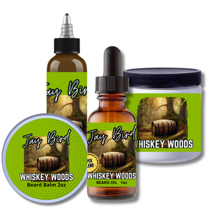 Whiskey Woods Complete Beard | Oil, Balm, Liquid Butter, and Butter