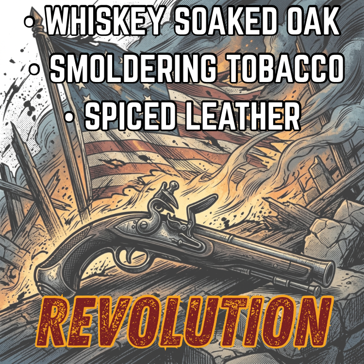 Revolution (Limited Reserve) | Whiskey-Soaked Oak • Smoldering Tobacco • Spiced Leather
