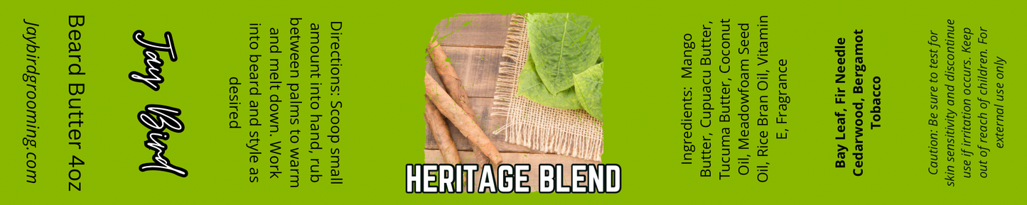 Heritage Blend Beard Butter | Rich Herbal with Smokey Depth