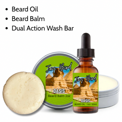 Groom and Clean Kit | Oil, Balm, and Wash Bar