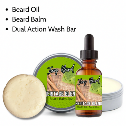 Groom and Clean Kit | Oil, Balm, and Wash Bar