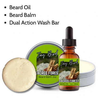Groom and Clean Kit | Oil, Balm, and Wash Bar