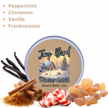 Winter Cabin Beard Balm (Winter Limited) | Cozy Peppermint Warmth