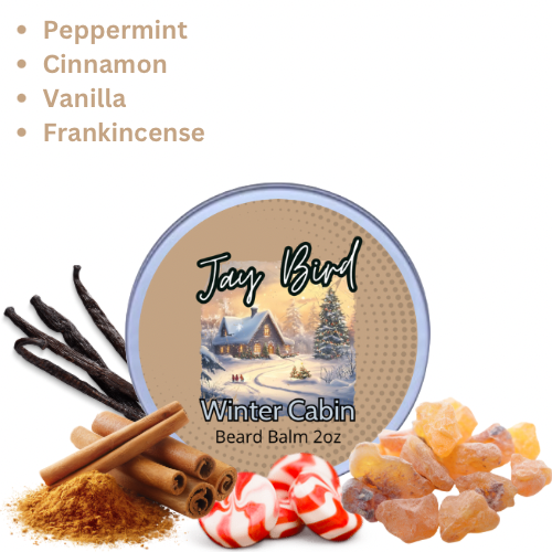 Winter Cabin Beard Balm (Winter Limited) | Cozy Peppermint Warmth