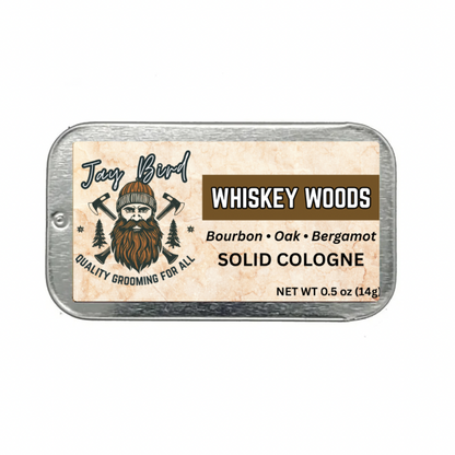 Whiskey Woods Solid Cologne - Charred Oak | Smooth Bourbon | Bergamot Zest