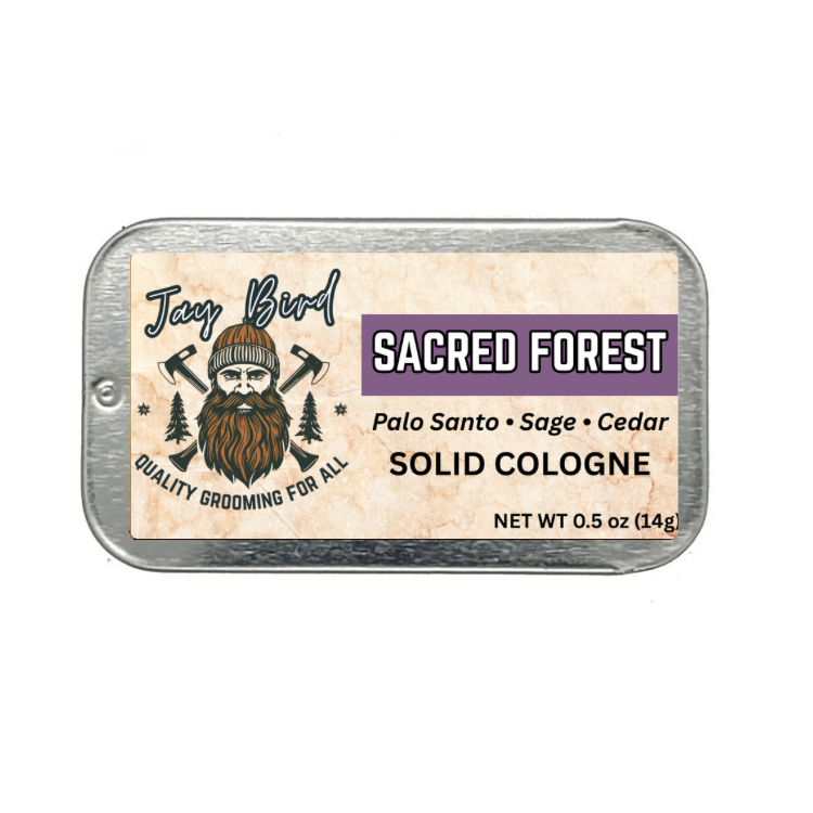 Sacred Forest Solid Cologne - Resinous Palo Santo | Aromatic Sage | Ancient Woods