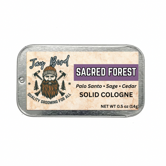 Sacred Forest Solid Cologne - Resinous Palo Santo | Aromatic Sage | Ancient Woods
