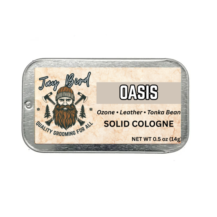 Oasis Solid Cologne - Airy Ozone | Rugged Leather | Warm Tonka