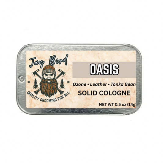 Oasis Solid Cologne - Airy Ozone | Rugged Leather | Warm Tonka