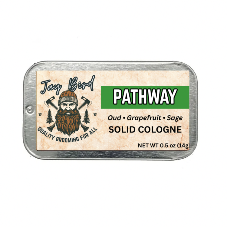 Pathway Solid Cologne - Zesty Citrus | Herbal Sage | Exotic Oud