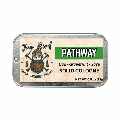 Pathway Solid Cologne - Zesty Citrus | Herbal Sage | Exotic Oud