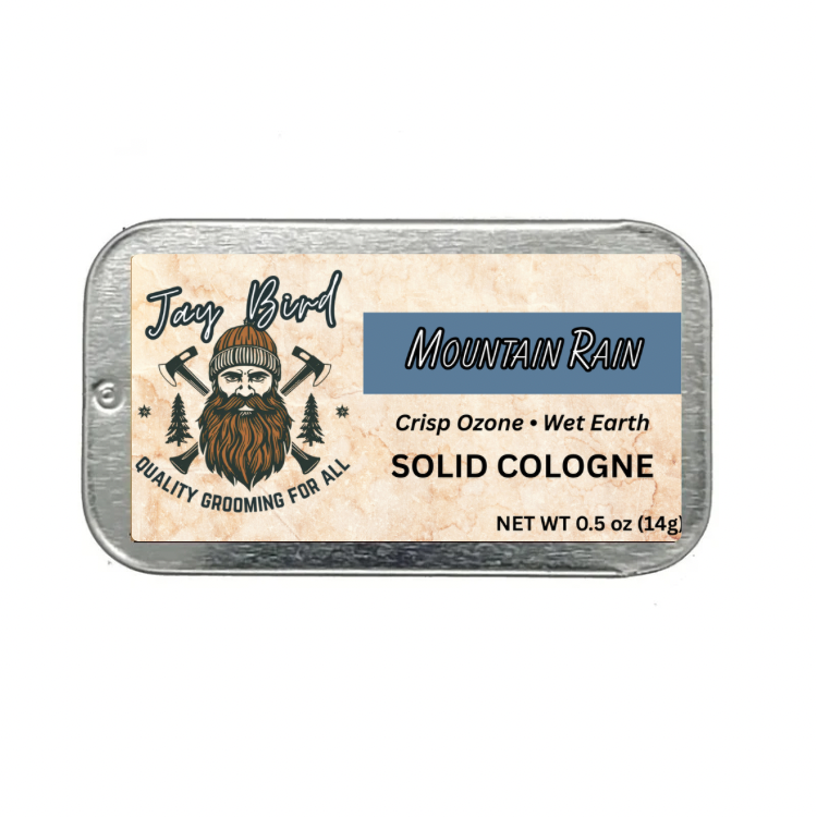 Mountain Rain Solid Cologne(Spring Seasonal) - Crisp Ozone | Slate Rock | High Altitude Air