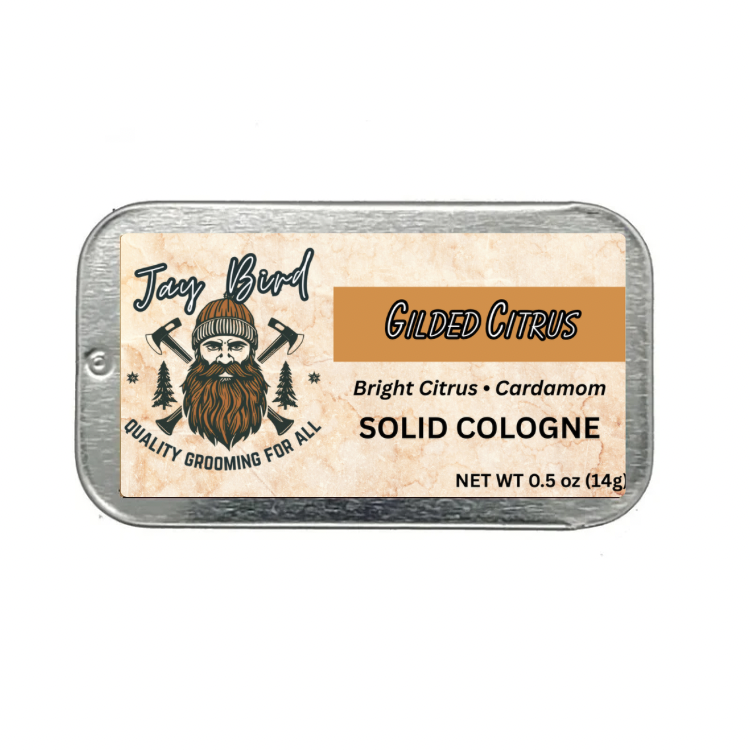 Gilded Citrus Solid Cologne (Spring Seasonal) - Sun-Ripened Fruit | Sweet Peel | Bright Wood (100% Essential Oil Blend)