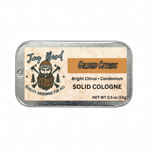 Gilded Citrus Solid Cologne (Spring Seasonal) - Sun-Ripened Fruit | Sweet Peel | Bright Wood (100% Essential Oil Blend)