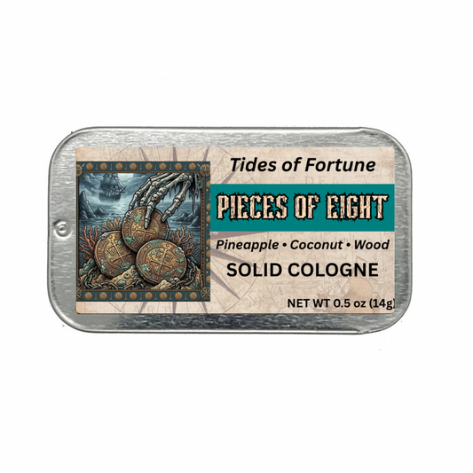 Pieces of Eight Solid Cologne (Tides of Fortune #2) | Sun-Ripened Pineapple • Sacred Hinoki Cypress • Creamy Coconut Water