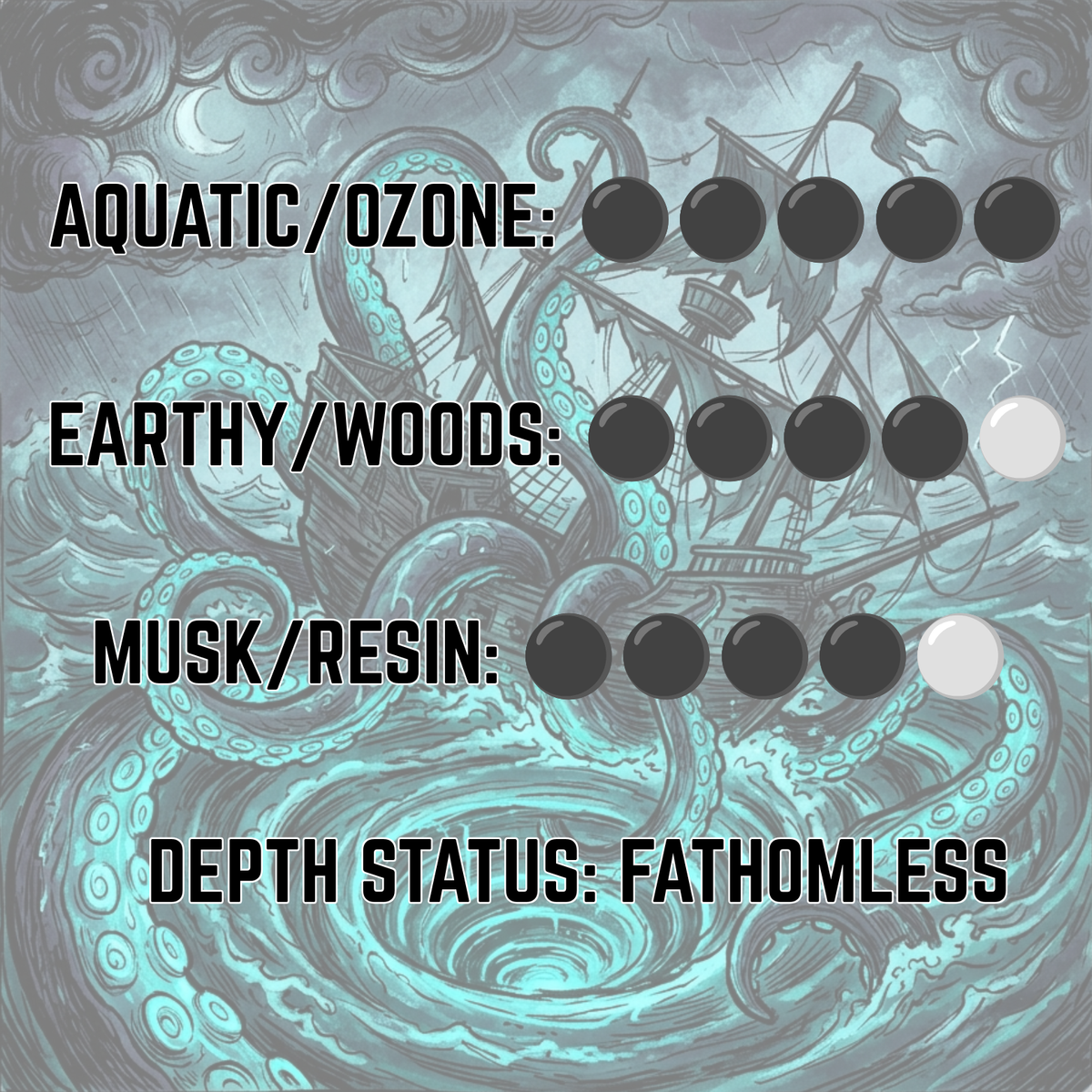Kraken Cologne (Mythos) | Freezing Ozone • Black Amber • Crushed Moss