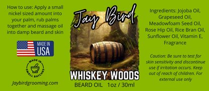 Whiskey Woods Beard Oil | Bourbon, Oak