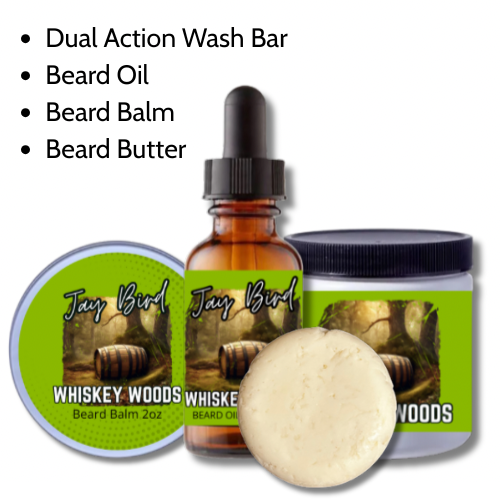 Whiskey Woods All-In-One Kit | Oil, Balm, Butter, and Wash Bar